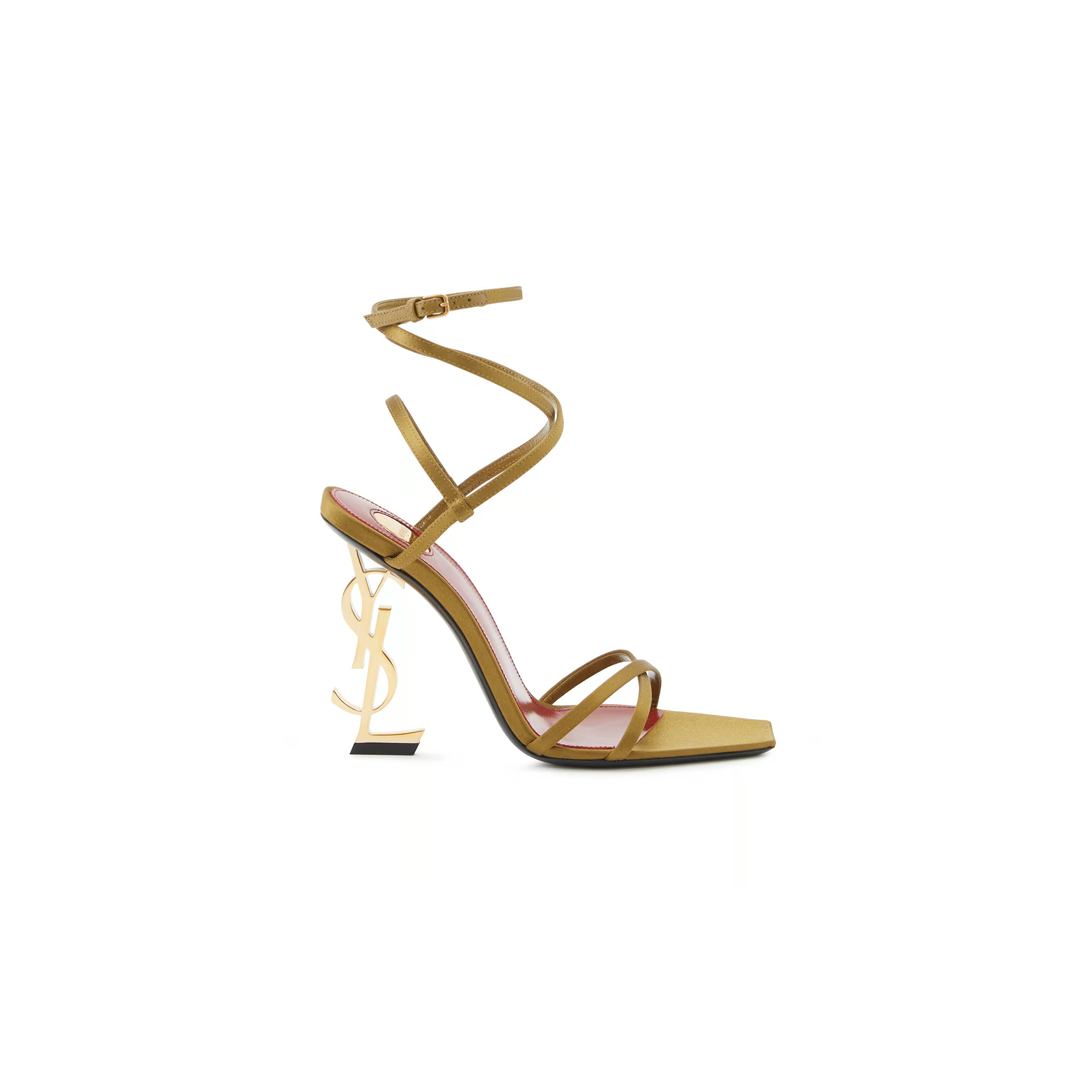 YSL OPYUM SANDALS IN SATIN CREPE